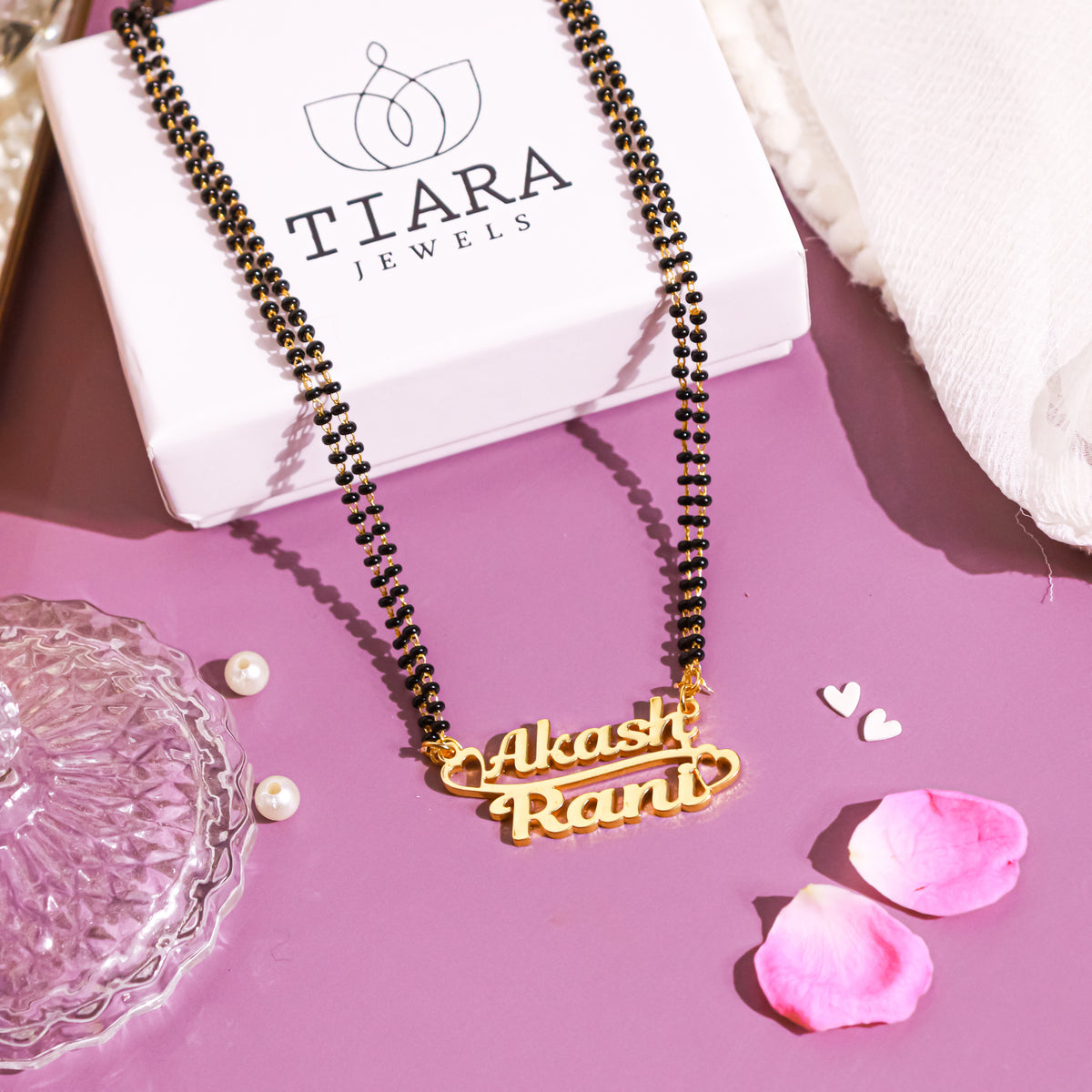 Name Pendant Mangalsutra Golden Metal Name Pendant Mangalsutra At