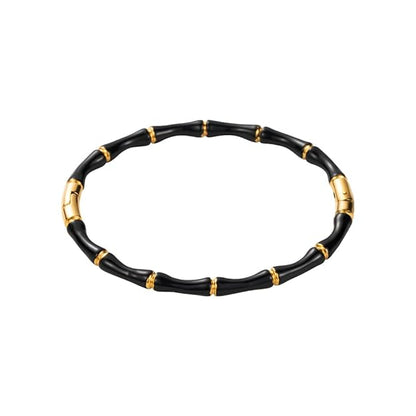 Black & Gold Bamboo Bangle