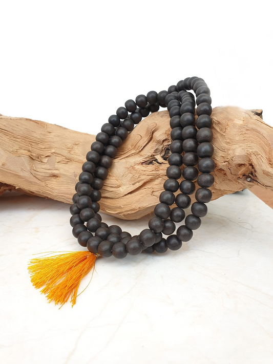 Original Karungali Malai 108-Beads Ebony Wood with Govt. Certified