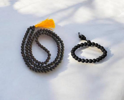 Original Karungali Malai 108-Beads Ebony Wood with Govt. Certified