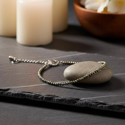 Raw Pyrite Anklet