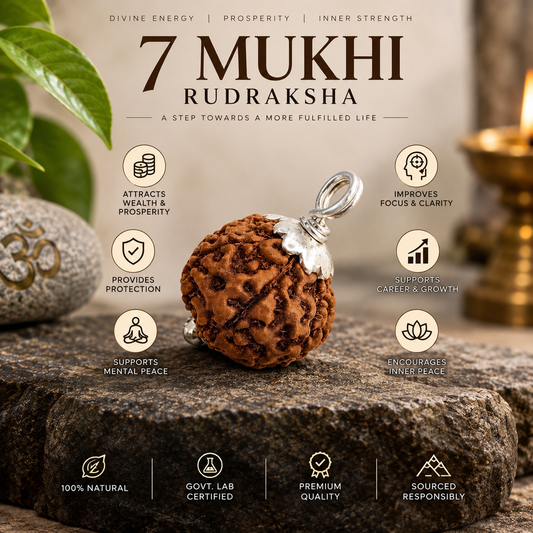 7 Mukhi Lab Tested Certified Rudraksha (Nepal origin)