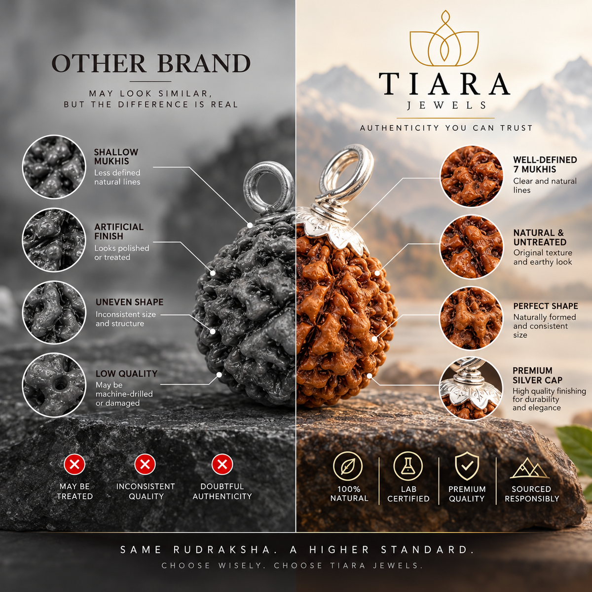 7 Mukhi Lab Tested Certified Rudraksha (Nepal origin)