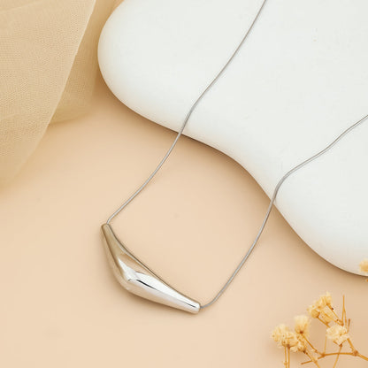 Silver plated western minimal locket neck chain